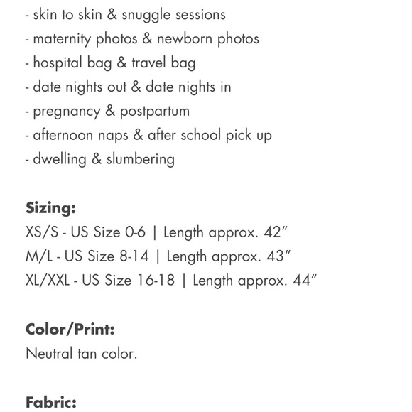 Cozy Tan Maternity Sleep Dress - Picture 5 of 6